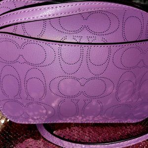 Lavender Signature Mini Coach Purse